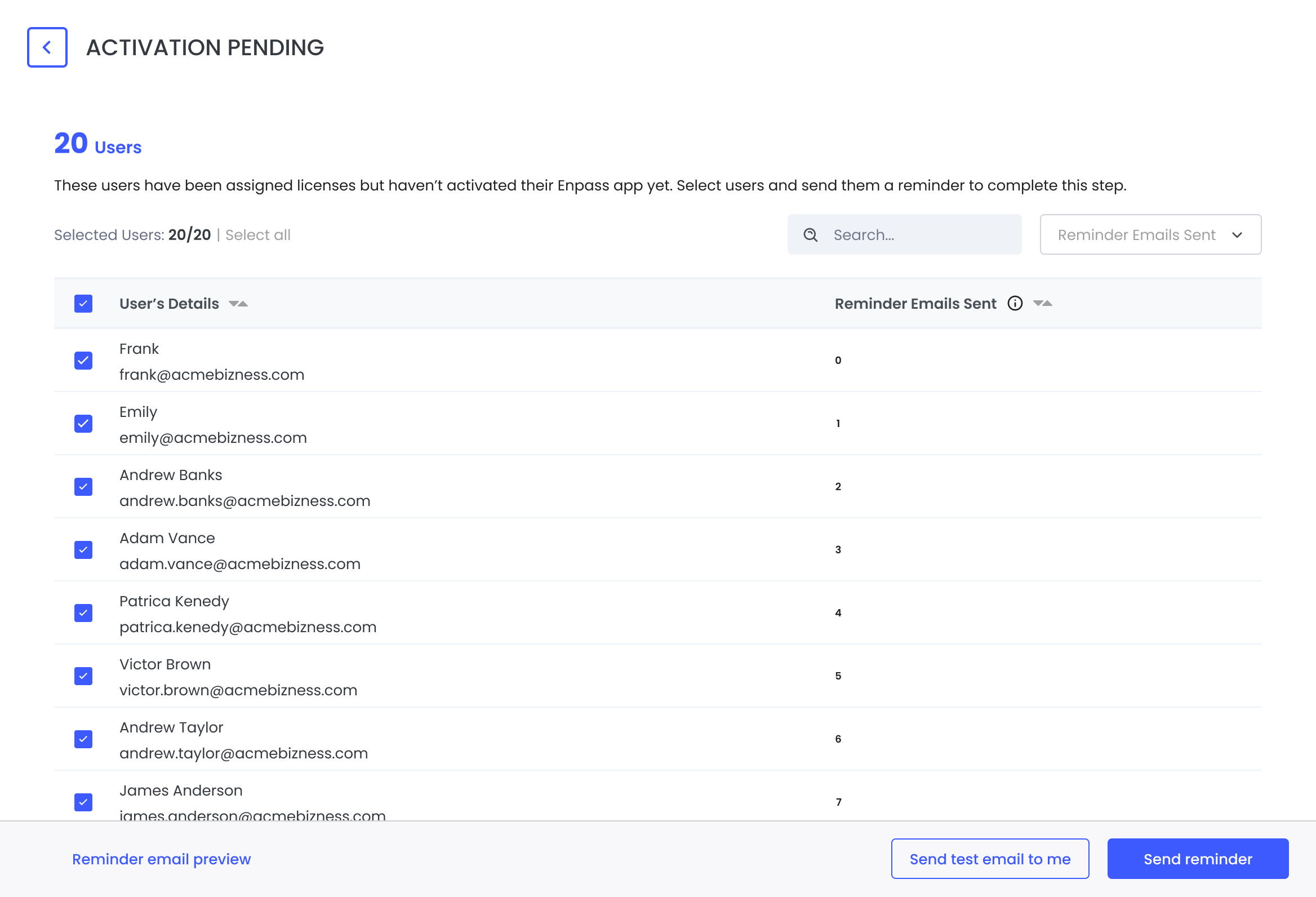 Enpass Console Dashboard